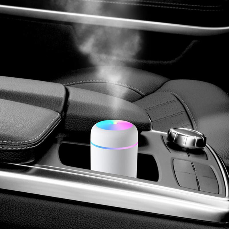 300ml samochodowy nawilżacz powietrza USB ultradźwiękowy, aromatyczny olejek eteryczny dyfuzor do aromaterapii do samochodów Home office przenośne nawilżacze