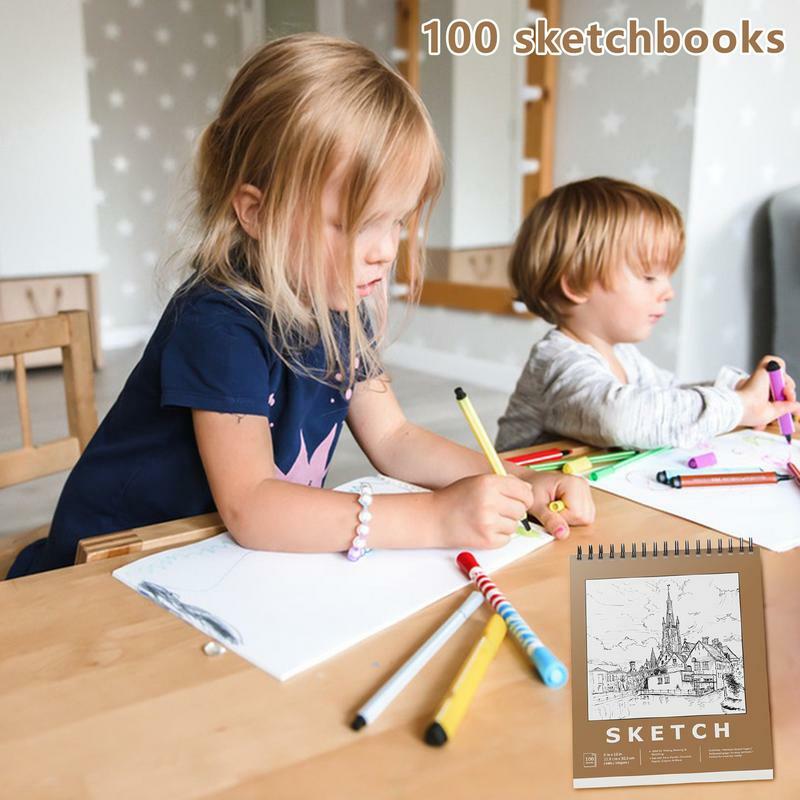 Kunst Schetsboek 100 Vellen Tekenpapier Schetsboek Verdikt Multifunctioneel Tekenboek Professioneel Creatief Schetsblok