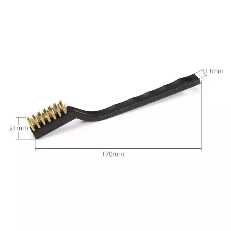 6 Or12 Pcs Industrial Toothbrush Mini Copper Steel Wire Brush Stainless Steel Wire Brush Dirt Hard Cleaning Toothbrush