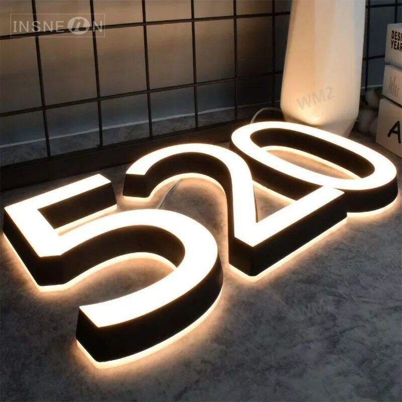 Letrero de tablero de publicidad LED personalizado de doble cara, letras iluminadas acrílicas, impermeable, para negocios de empresa al aire libre