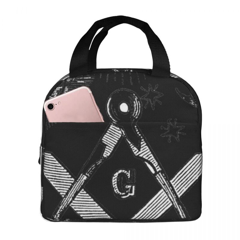 Freemasonry Freemason Gold Square Compass Lunch Bag Insulation Bento Pack Aluminum Foil Rice Bag Meal Pack Ice Pack