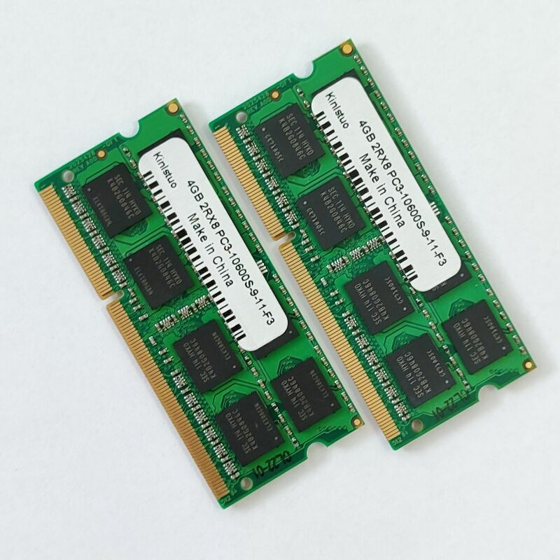DDR3 4GB محمول Ram 4gb 2RX8 PC3-10600S-9-11-F3 ذاكرة الكمبيوتر المحمول 10600 1333MHZ 204pin 1.5v Sodimm ميموريا