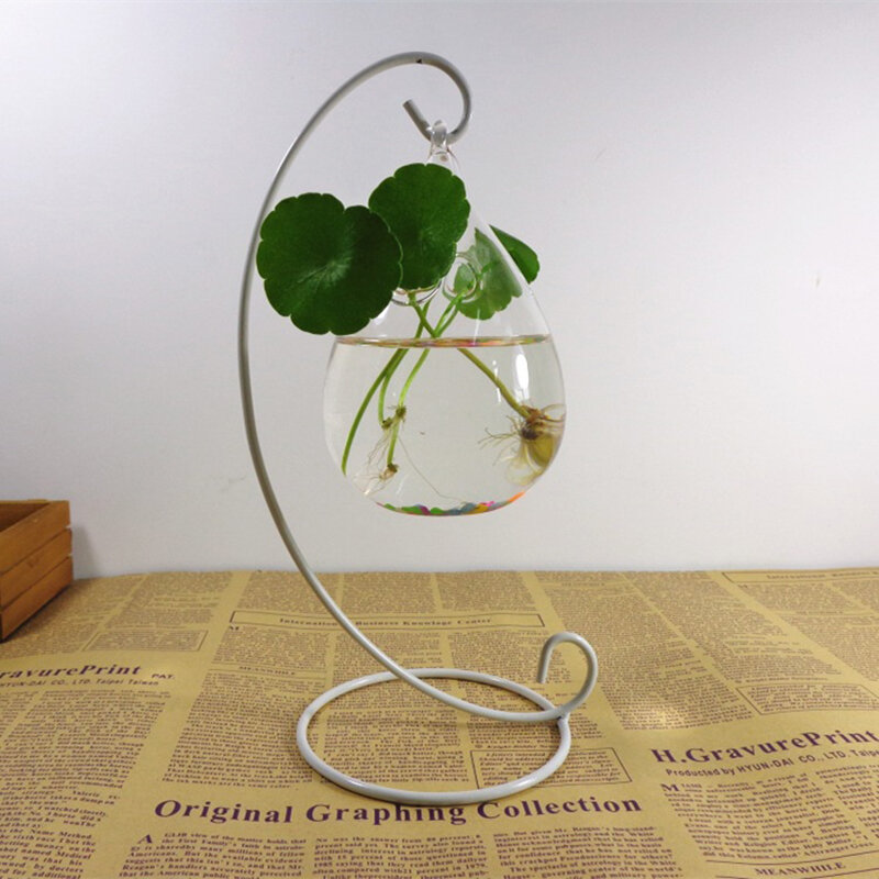 Display Stand Ornament 1 Pack Iron Hanging Stand Holder Rack for Hanging Glass Globe Air Plant Terrarium Witch Ball and House