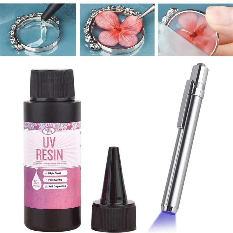 20g/50g UV Resin Glue Ultraviolet Curing Quick Drying Hard Clear Resin UV Glue DIY Jewelry Making Tools Mould Gel Hardener