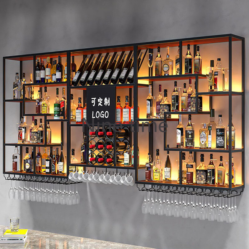 Display Drink Wine Cabinets Whisky Kitchen Unique Traditional Bar Cabinet Shelf Commercial Armario Para Vinos Home Equipment