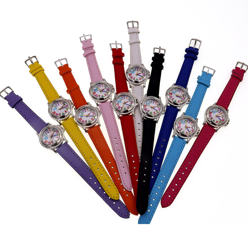 Relógios de pulso de quartzo digital para crianças, relógio bonito dos desenhos animados para crianças, mini relógios para meninos e meninas, presentes para estudantes