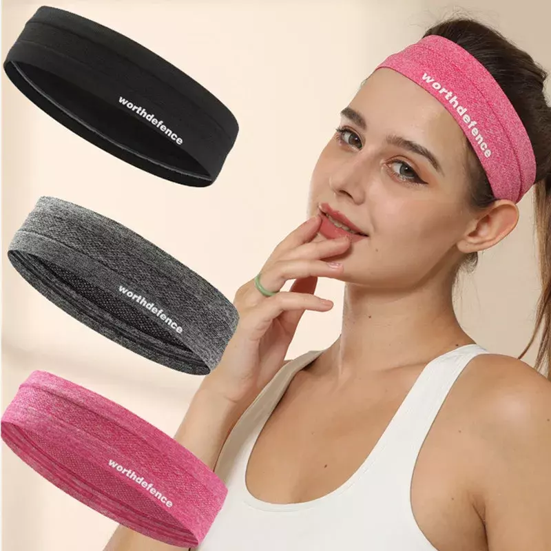 Sweatband Sports Gym Athletic Headband Anti-Slip Women Men Breathable Basketball Fitness Yoga Volleyball Hair Band