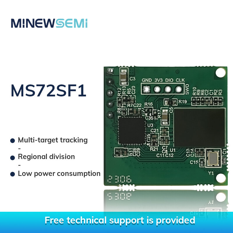 Pemantauan Sensor Radar gelombang MM 60GHz MS72SF1 modul Sensor kehadiran manusia konsumsi daya rendah ukuran kecil dan rendah