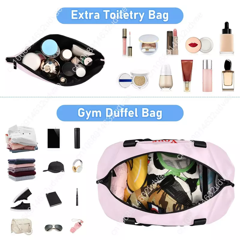 Borsa sportiva da viaggio pieghevole borse portaoggetti personali di grande capacità bagaglio a mano borsone da viaggio borse per la spesa personalizzate da donna