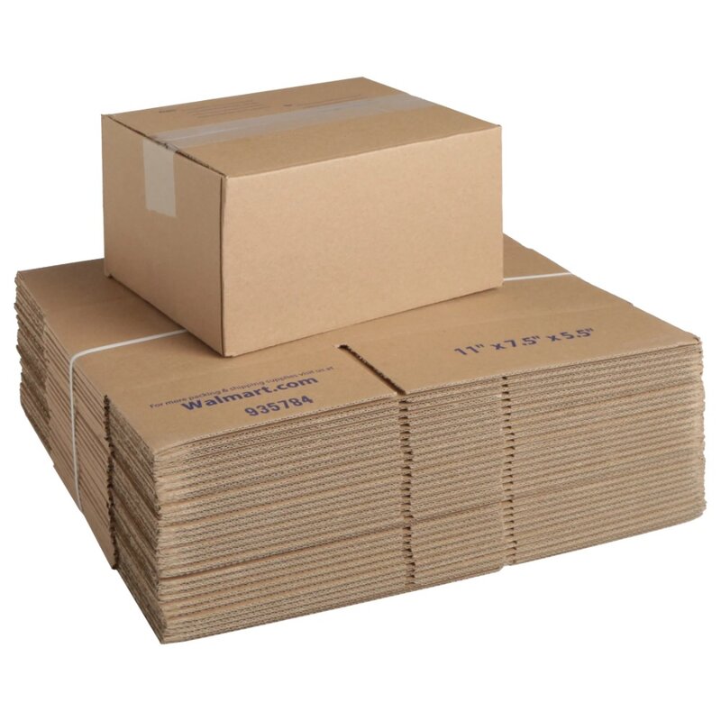 Caixas de transporte recicladas caneta e engrenagem, 11 em L x 7,5 polegadas W x 5,5 polegadas H, contagem de 30