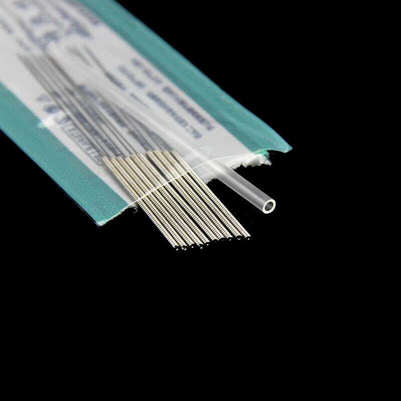 100pcs disposable acupuncture needle for single use with tube acupunctue beauty massage needle 0.16/18/20/25/30mm