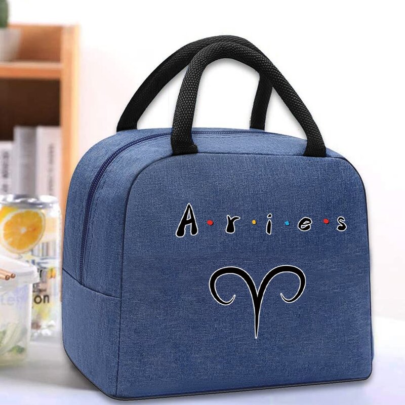 Lunch Bag Insulated Thermal Box Cooler Tote Unisex Organizer Food Picnic Lunchbox Storage Bags  Handbag Constellation Pattern