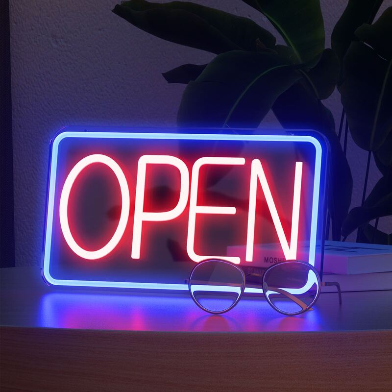 Światła neonowe LED otwarty znak ścienny światło klimatyczne USB dekor drzwiowy wiszący lampka nocna Business Bar Club dekoracja sklepu z kawą