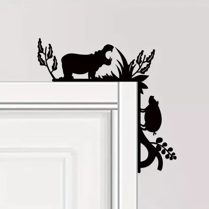 금속 창의적인 동물 홈 장식 벽 스티커, 문짝 코너 장식, 문짝 프레임 코너 장식, 금속 벽걸이 장식, 1 개