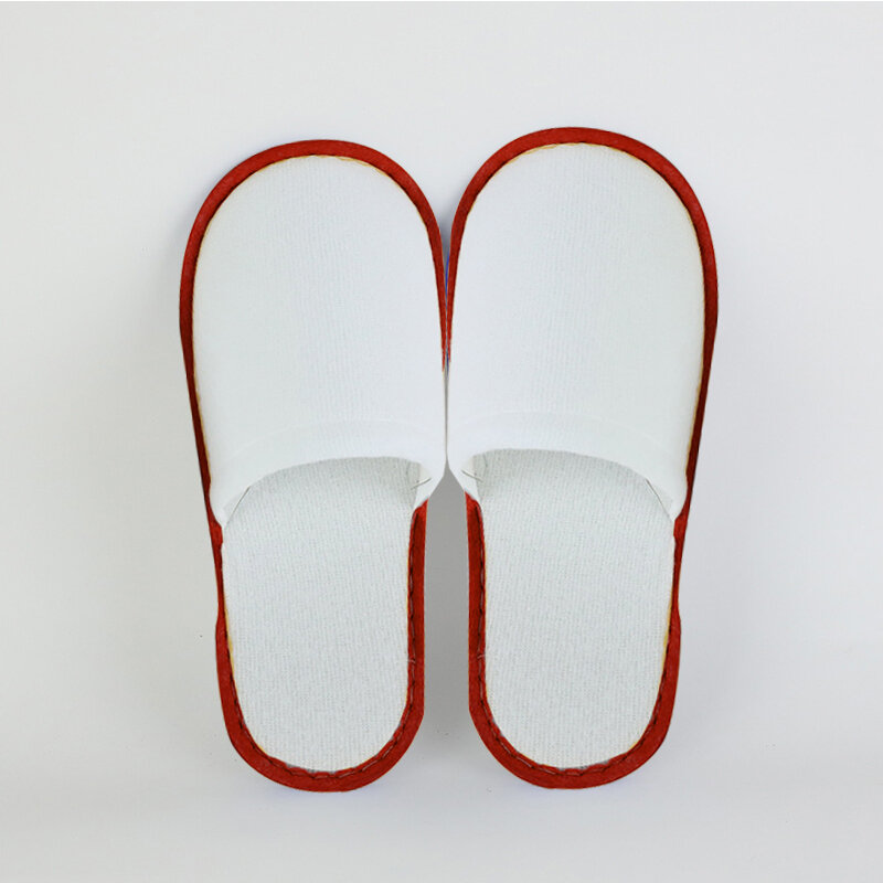 1 Pair Disposable High Quality Closed Toe Non-slip Hotel Slippers White Disposable Hotel Bathroom Slippers Unisex Spa Slippers