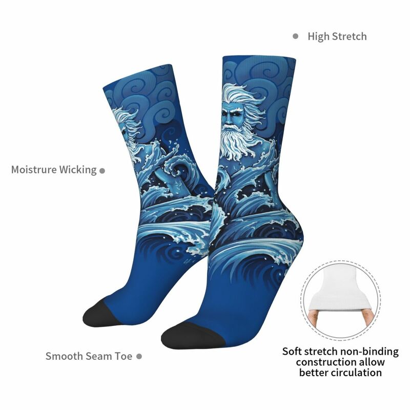 Poseidon Socks Harajuku High Quality Stockings All Season Long Socks Accessories for Man's Woman's Gifts