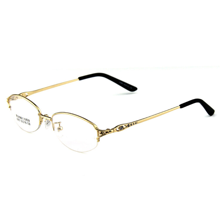 Montatura per miopia ottica montature per occhiali miopia femminile Semi-senza montatura Super leggera con lenti ad alta miopia viso piccolo