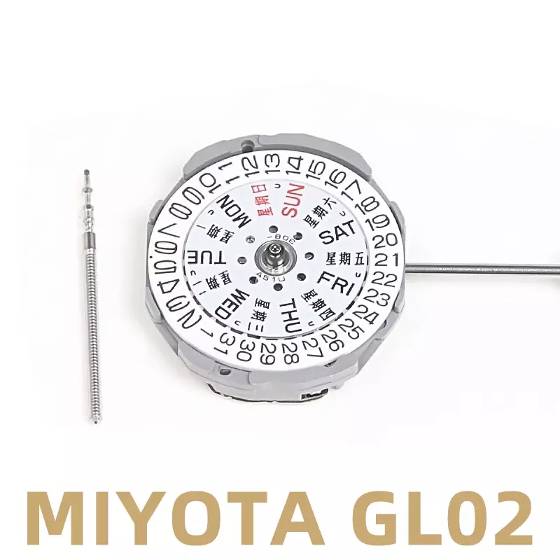 Miyota gerakan kuarsa GL02 baru GL00 Jepang 3 tangan kuarsa asli gerakan tanggal otomatis
