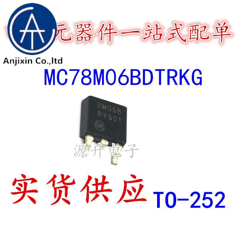 30 pces 100% original novo mc78m06bdtrkg 8m06bg transistor smd para-252 do regulador de tensão