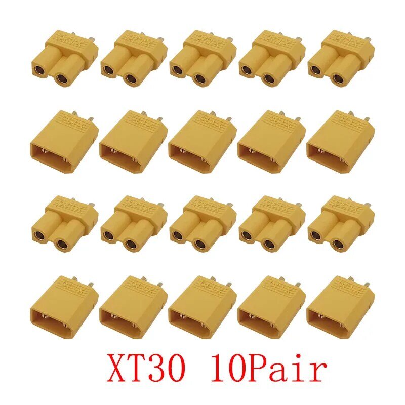 Lot de 10 paires de connecteurs pour batterie Lipo RC, accessoires de bricolage pour importateur RC, 10 paires, Count30 mâle et femelle