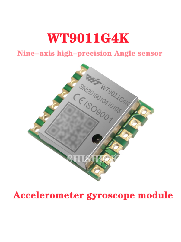 Акселерометр, Гироскопический модуль 2 кГц, 9-осевой электронный компас, иду, датчик угла наклона WT9011G4K, 1 шт./партия