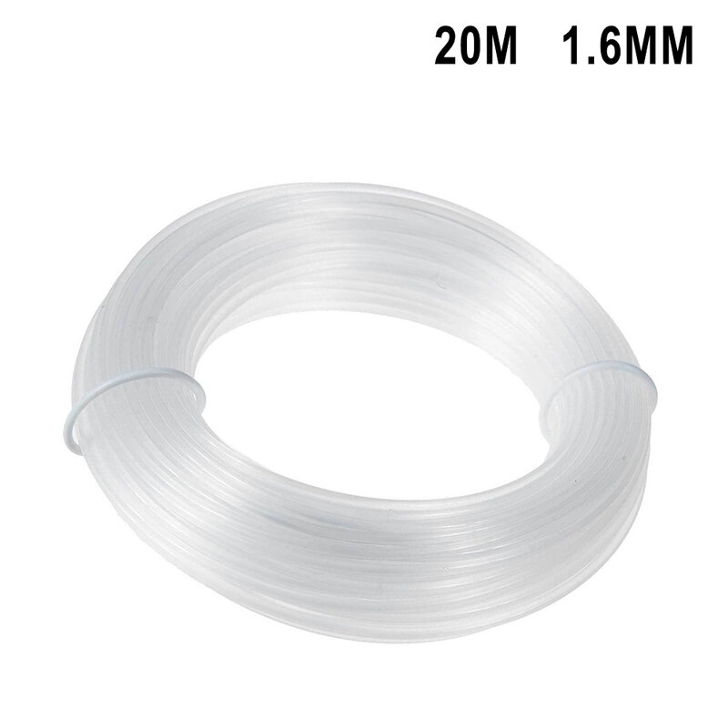 1 Roll 20M 1.6/2.0MM Nylon Grass Trimmer Line Brushcutter Trimmer Rope Lawn Mower Cord Mowing Wire