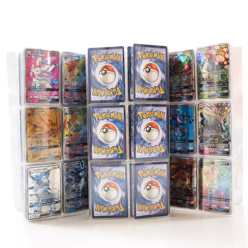 Álbum de tarjetas grandes, carpeta de colección Mewtwo, 9 bolsillos, 432 tarjetas, Mapa, soporte de letras, Squirtle, Charizard, VMAX, GX