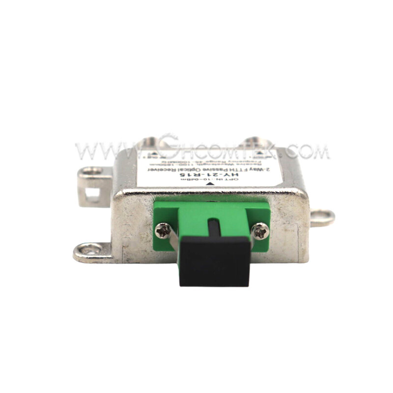 Receptor óptico pasivo CATV de 2 vías, salida de carcasa de aluminio 1260 ~ 1600nm/1550nm, Cable analógico Digital, equipo de TV
