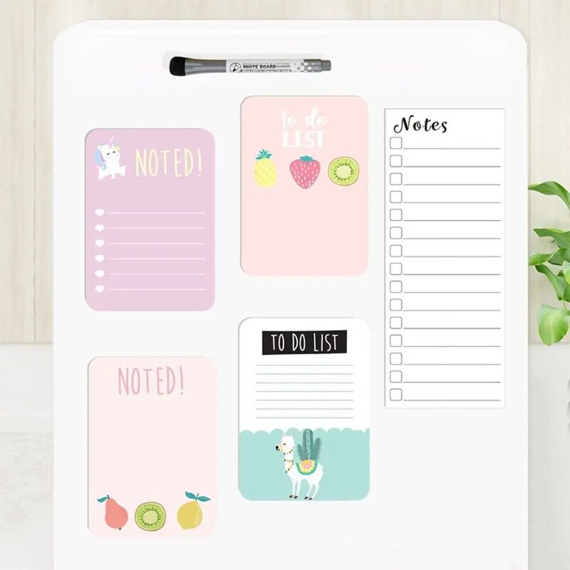 Calendário diário agenda para fazer lista Whiteboard, etiqueta do refrigerador, nota da mensagem e menu