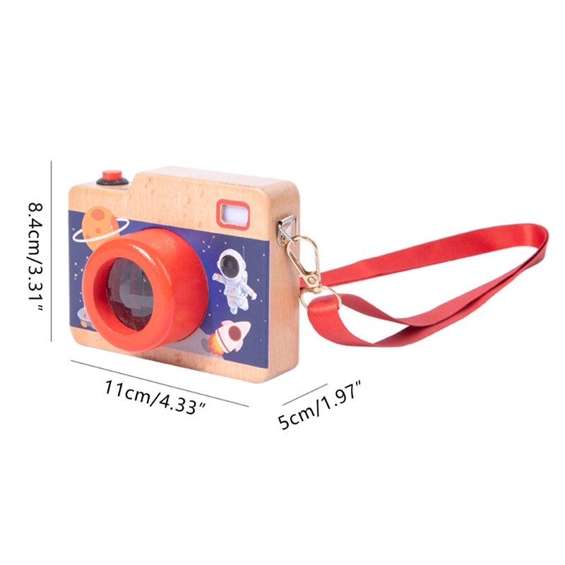 モンテッソーリカメラおもちゃクリエイティブ万華鏡おもちゃ木製カメラ早期学習おもちゃキッズ子供教育誕生日ギフトドロップシップ