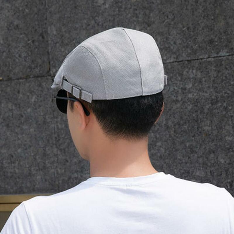 Beret Hat Unisex Solid Color Peaked Cap for Sun Protection Casual Style Quick Drying Breathable Beret Cap for Men Women