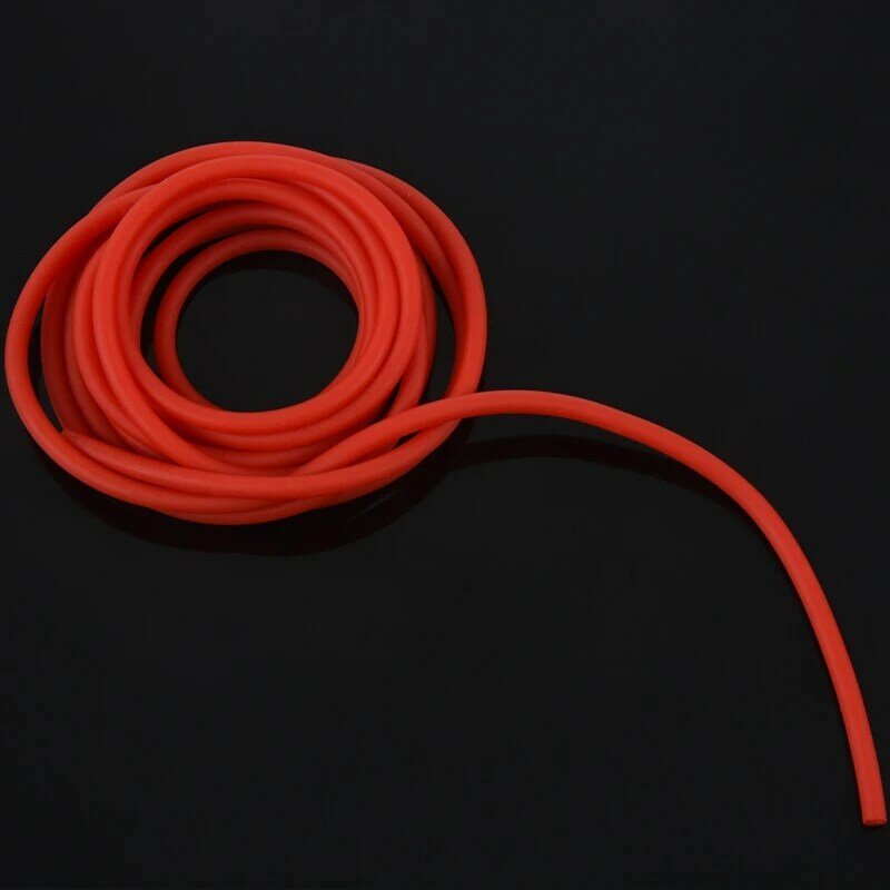 NEW-2X Tubing Oefening Rubber Weerstand Band Katapult Dub Katapult Elastische, Rood 2.5M