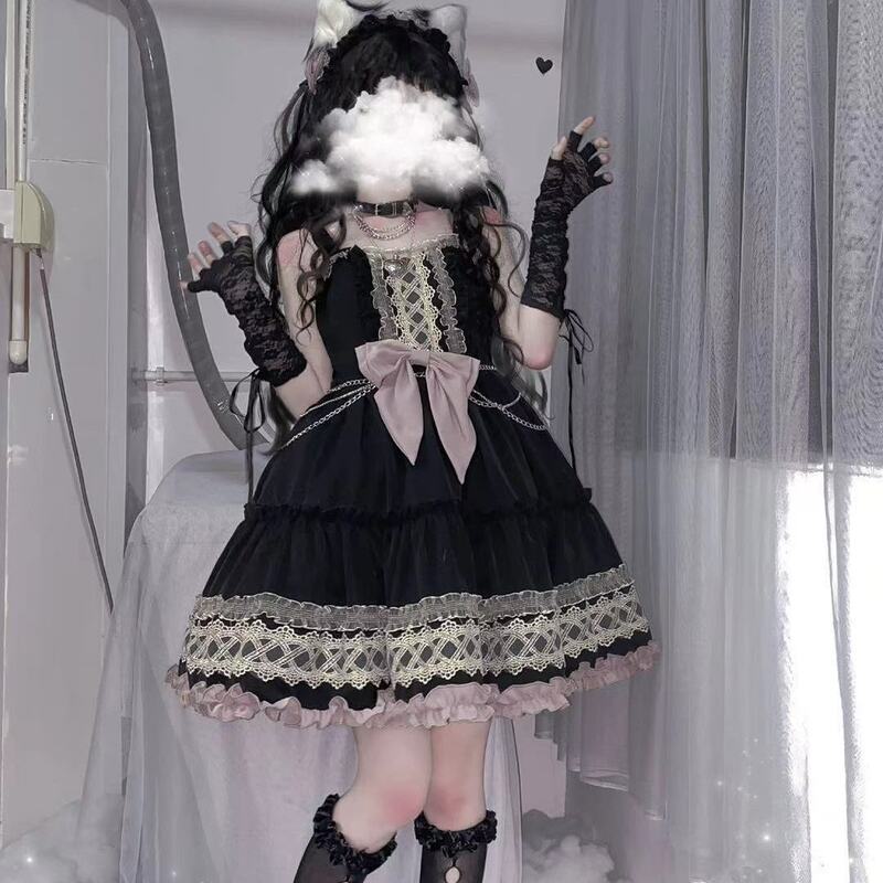 Lolita Harajuku Brombeer kuchen Gothic cool süß Lolita täglich heißes Mädchen japanisch dunkel kawaii Party kleid
