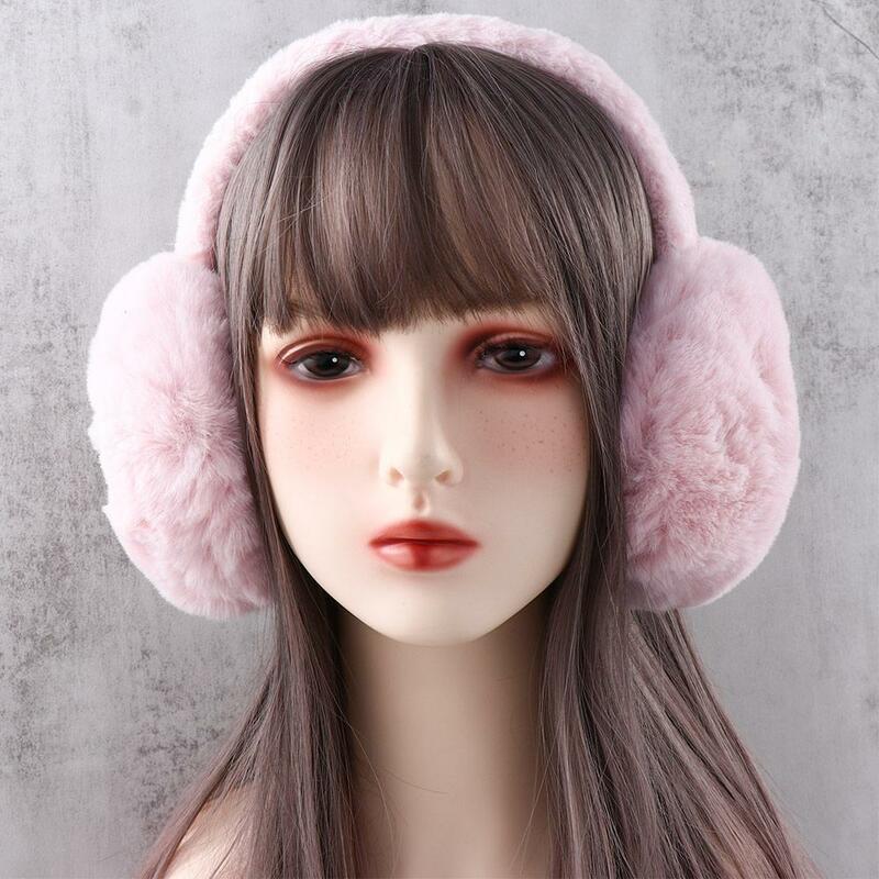 Winter weiche Plüsch warme Ohren schützer Frauen Männer Mode einfarbige Ohren schützer faltbare Outdoor kalte Ohren schützer