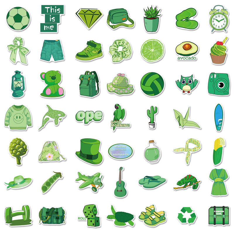 100Pcs/pack Green Potted Plant Decorative Washi Stickers Scrapbooking Stick Label Diary Stationery Album Stickers
