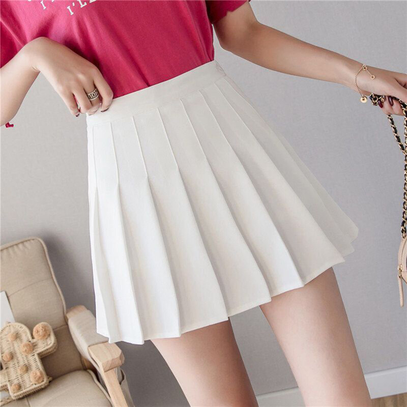 Minifalda de cintura alta para niña, falda escolar japonesa de tenis, nuevo estilo, envío directo, 2024