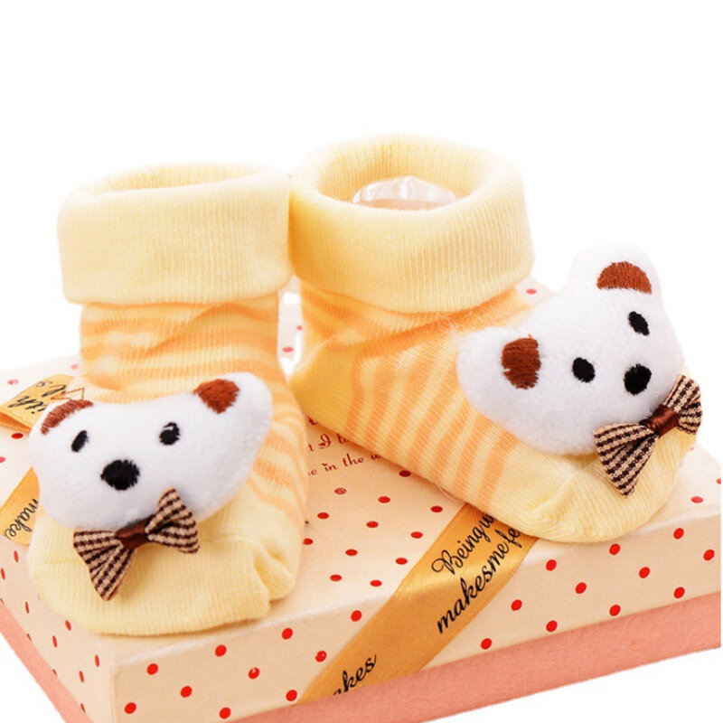 Baby Socken Spielzeug Slipper Mädchen Jungen Neugeborenen Zubehör Gummi Anti Slip Tier Kinder Kleinkinder Geschenk Kleidung Infant Kinder Socken
