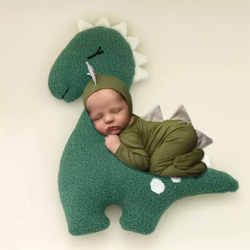 Dinosaur Cartoon Travesseiros para Bebê Recém-nascido, Fotografia Adereços, Almofada Auxiliar, Photoshoot Adereços, Foto Adereços
