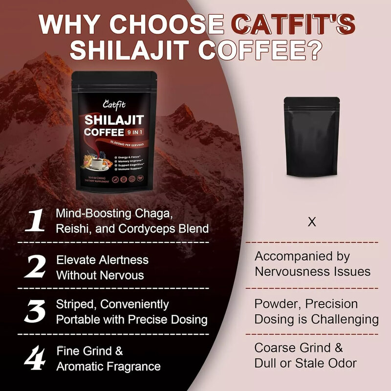 Commercio all'ingrosso 100% naturale Shilajit caffè latte bevanda Dessert torta ingredienti da forno commestibili strumenti per gelato