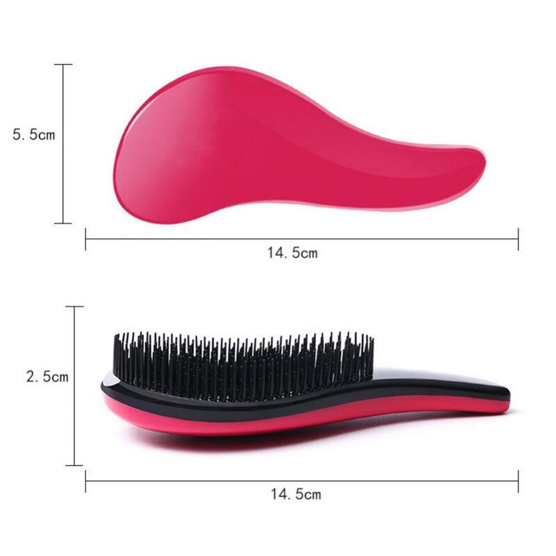Mini Antistatic Handle Hair Brush, Cabeça Scalp Massage Comb, Wet Curly Detangle, Salão de cabeleireiro Styling