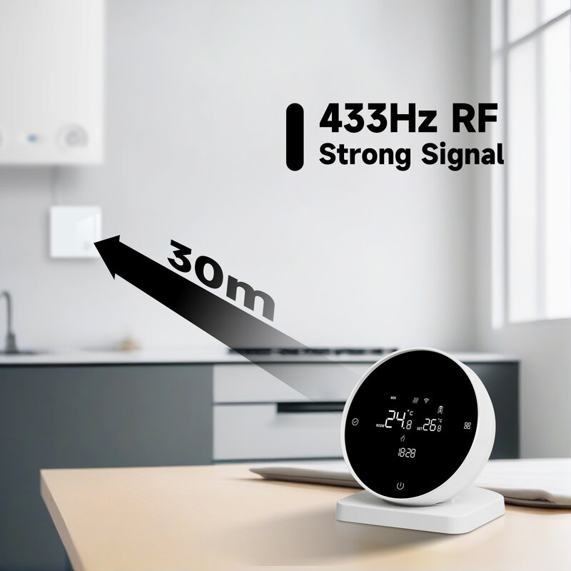 Beok Wireless Wifi Thermostat für Gaskessel Heizung Tuya Batterie RF Temperatur regler Alice Google Home