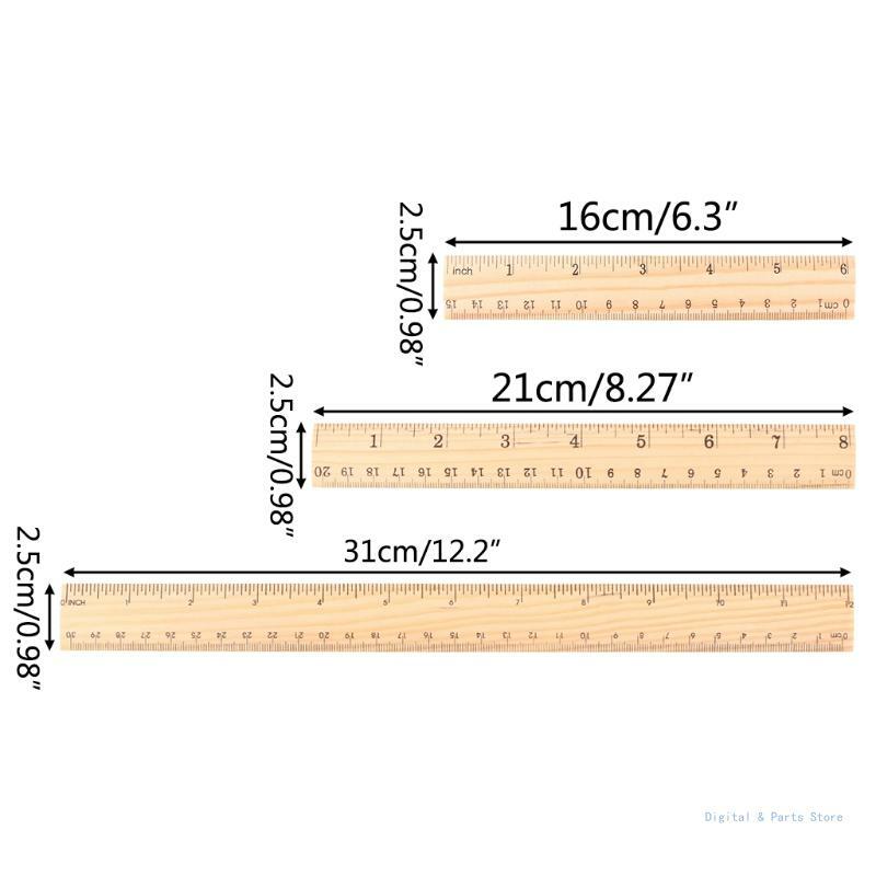 M17F 15cm 20cm 30cm Régua Dupla face escala ferramenta medição suprimentos gadget