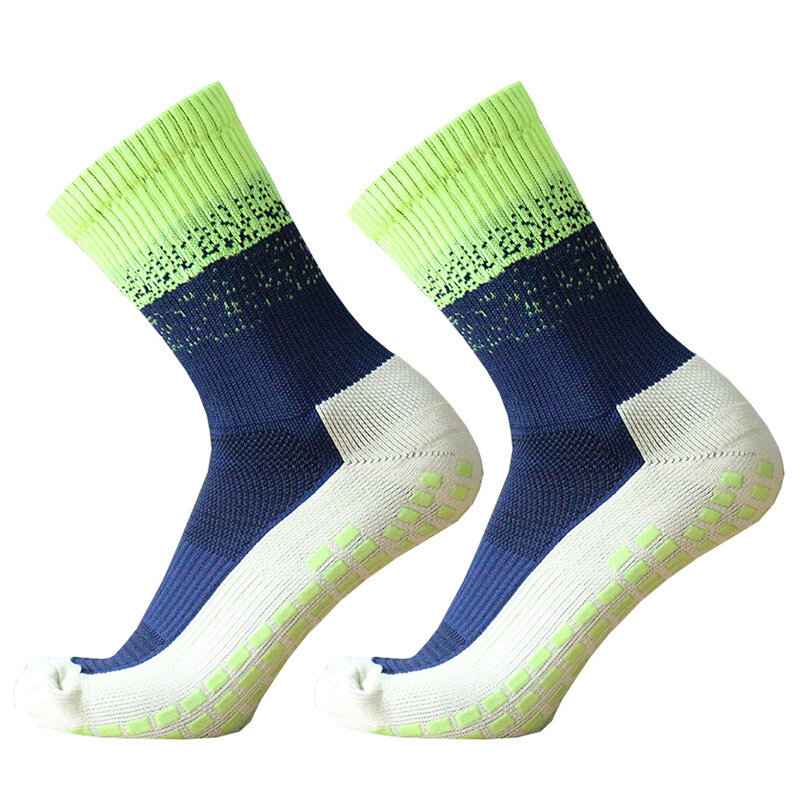 Calcetines de fútbol de silicona antideslizantes para hombre y mujer, medias deportivas con costuras de Color, medias de fútbol antideslizantes, novedad