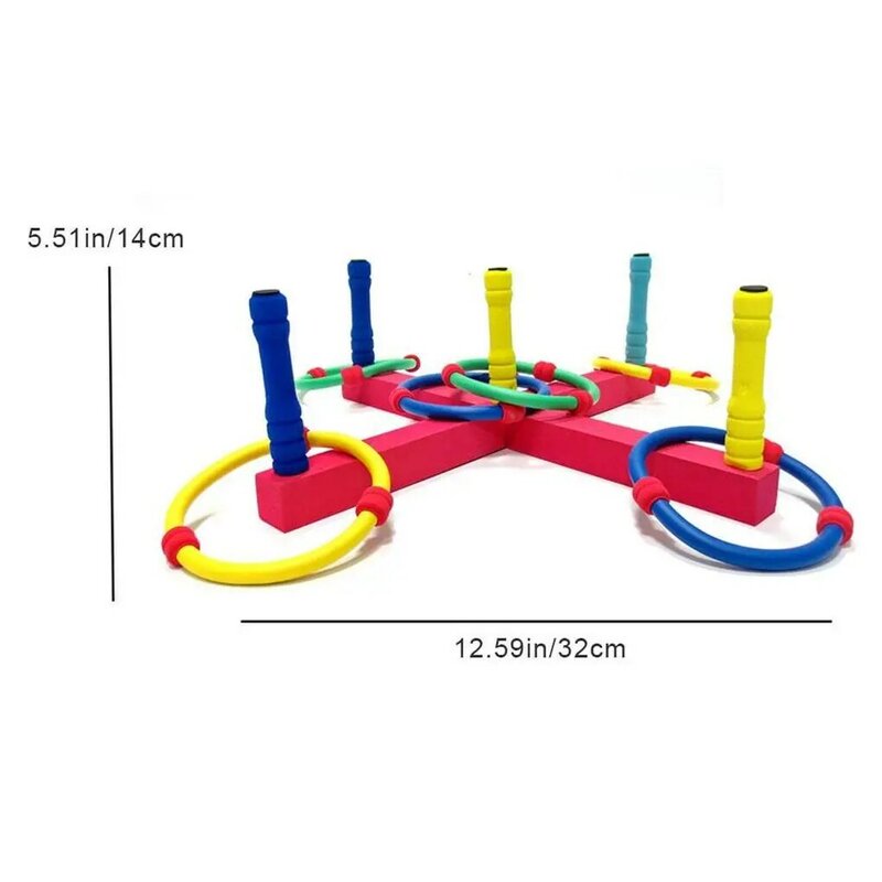 Ring Toss Backyard Game forniture per bambini puntello da allenamento semplice da giocare giocattoli educativi artigianali di intrattenimento multicolore