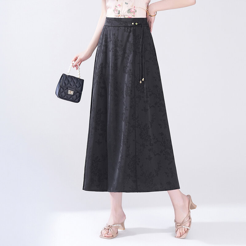 Женские брюки и юбка в китайском стиле, модный трендовый дышащий Повседневный брючный комплект, подходящий для весны и лета, бесплатная доставка