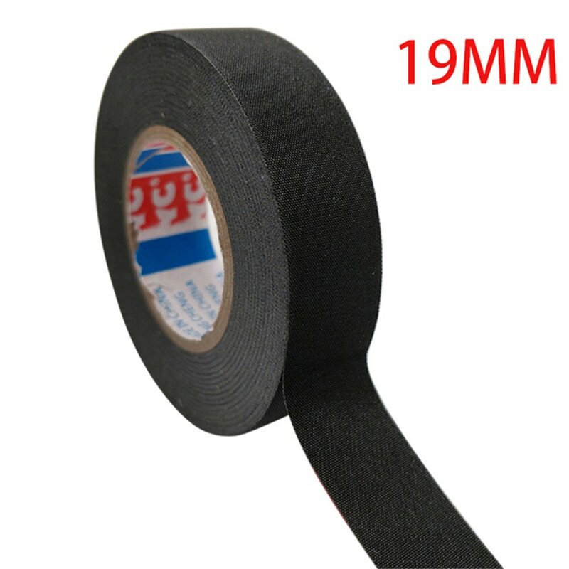15M Heat-resistant Flame Retardant Fabric Tape Coroplast Adhesive Cloth Tape For Car Cable Harness Wiring Loom Protection