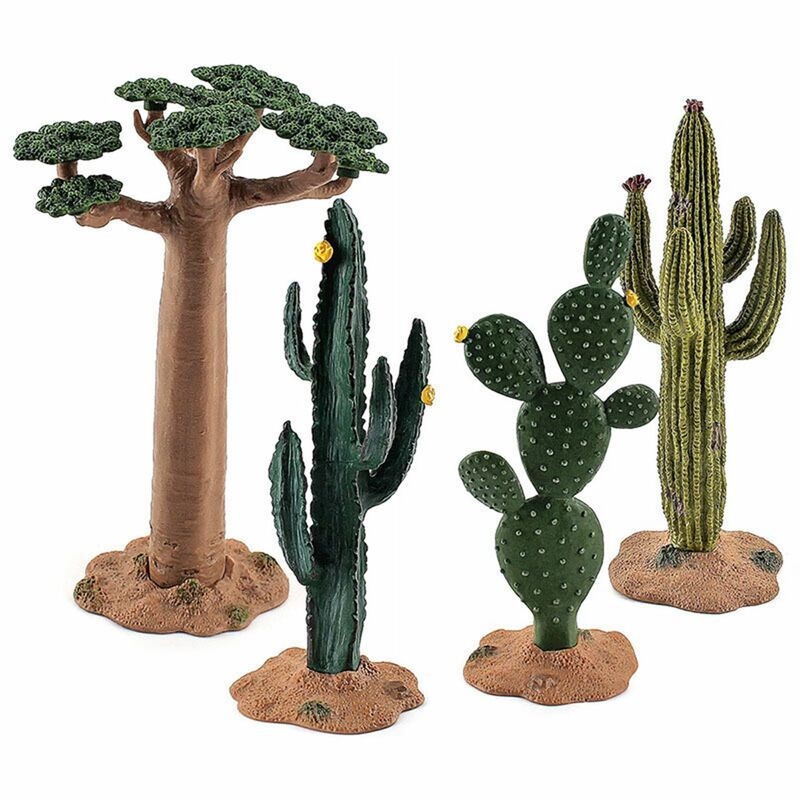 Simulazione pianta verde albero di Cactus modello di cespuglio di Baobab puntelli di scena fai da te per bambini giocattoli cognitivi Baobab