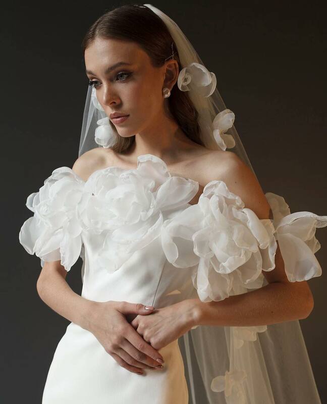 Elegante fora do ombro bainha artesanal flor, Vestidos de casamento sereia, Custom Made vestido de festa formal, 2023