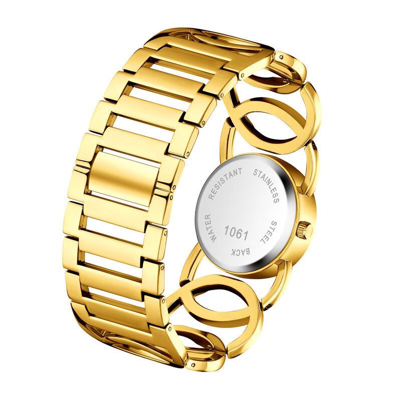YaLaLu damski zegarek na rękę gorąca sprzedaż złoty prosty z pudełkiem zmywacz do zegarków najlepszy prezent dla kobiet poszycie jonami próżniowymi