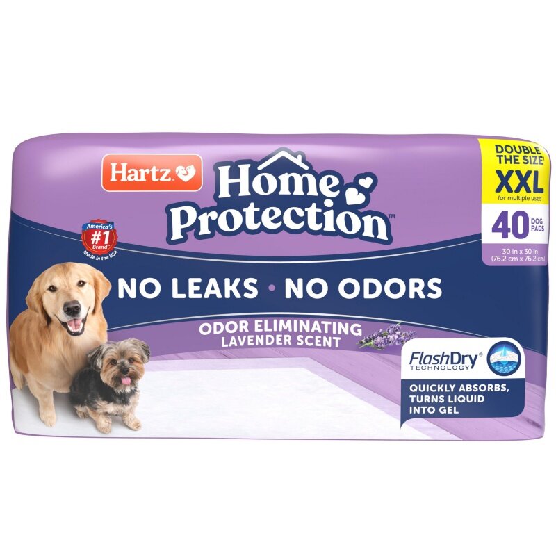 وسادات الكلاب لإزالة رائحة اللافندر ، مناسبة لحماية المنزل ، XXL ، 30 في x 30 في ، 40 قيراط